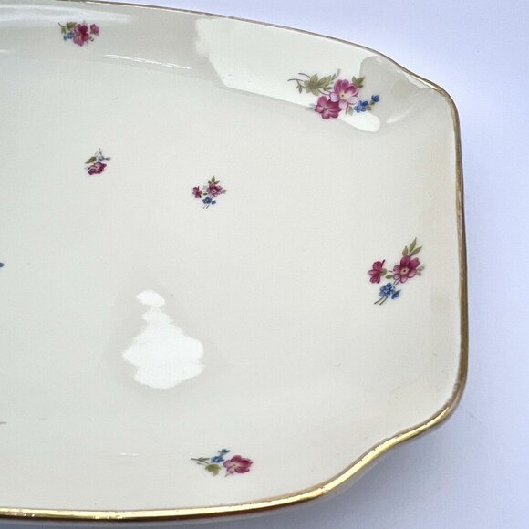 VTG Rosenthal Primrose Porcelain Floral Serving Platter Ivory Gold Trim Germany - Picture 4 of 8
